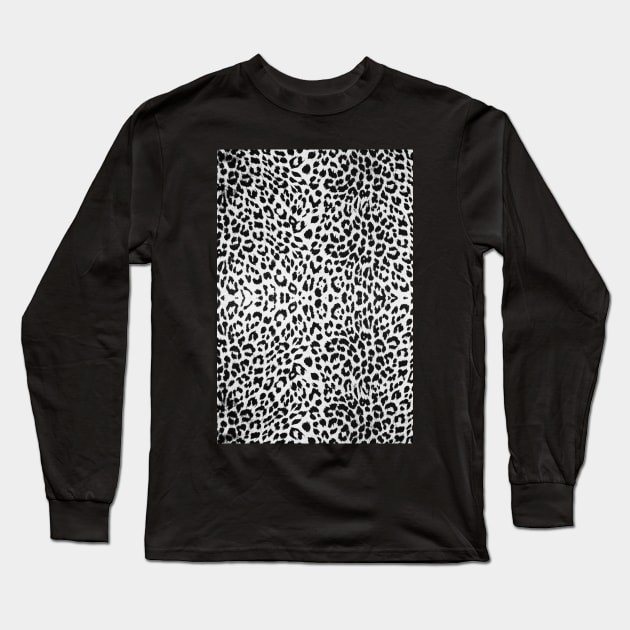 White Cheetah Print Long Sleeve T-Shirt by TheLaundryLady